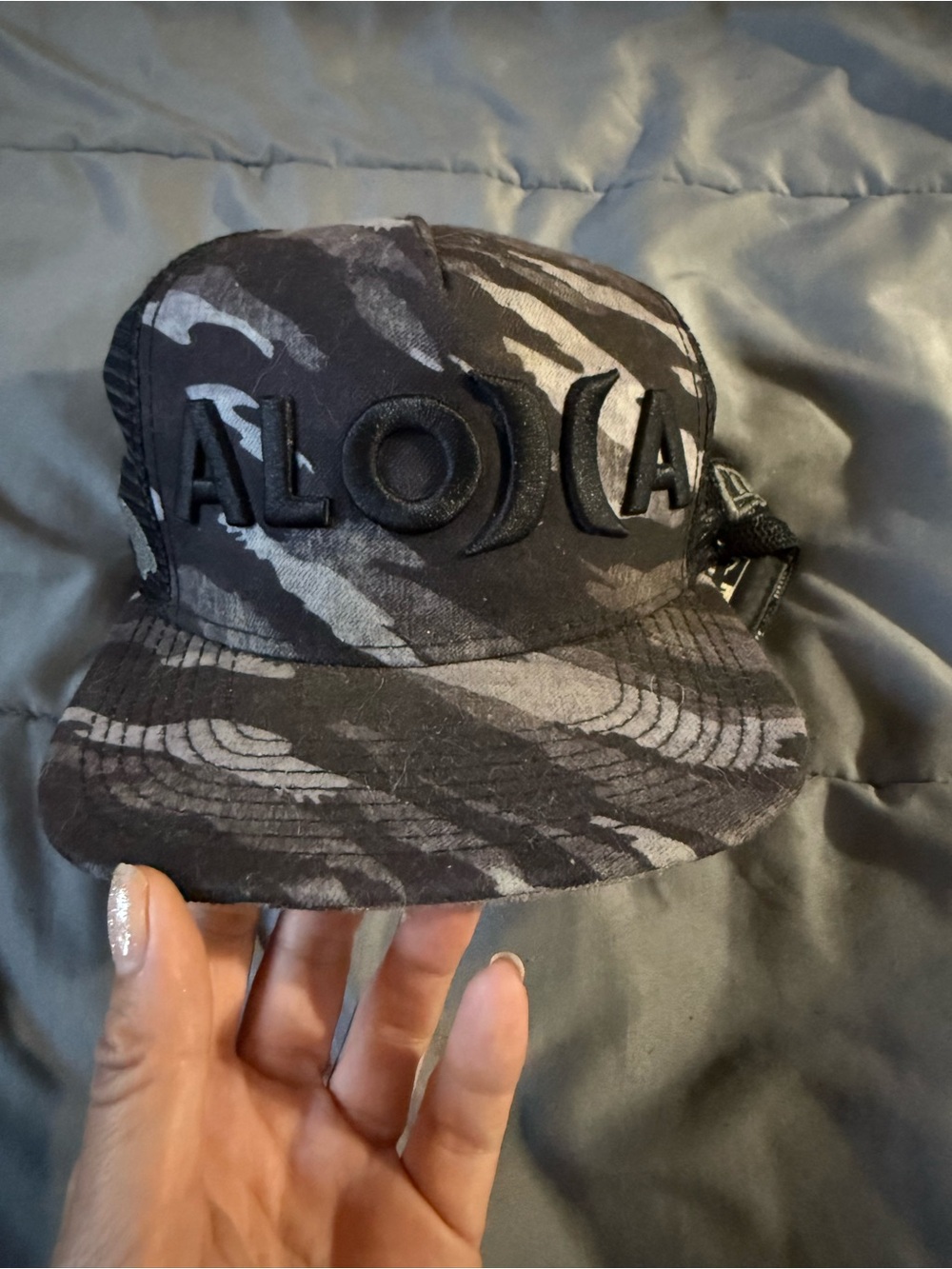 Hurley Black Mesh Trucker Cap with White Label